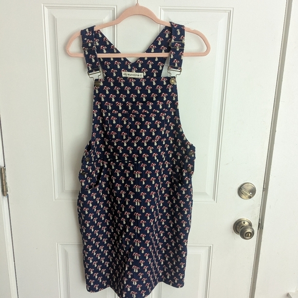 Corduroy Mushroom Overall Dress - Picture 2 of 4